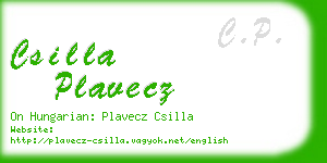 csilla plavecz business card